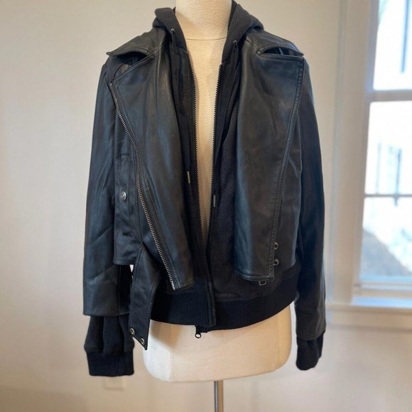 Free People It Girl Vegan Blazer Moto Jacket Black Size Xs Orig. $178. - Picture 10 of 10